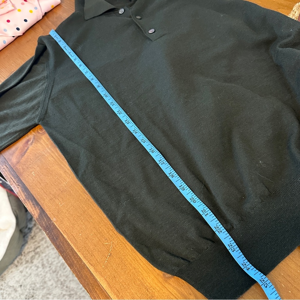 Malo Basic 100% Wool Collared Polo Lightweight Sw… - image 8